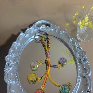 Hand-Painted Five Directions Wealth Gods Thangka car charm